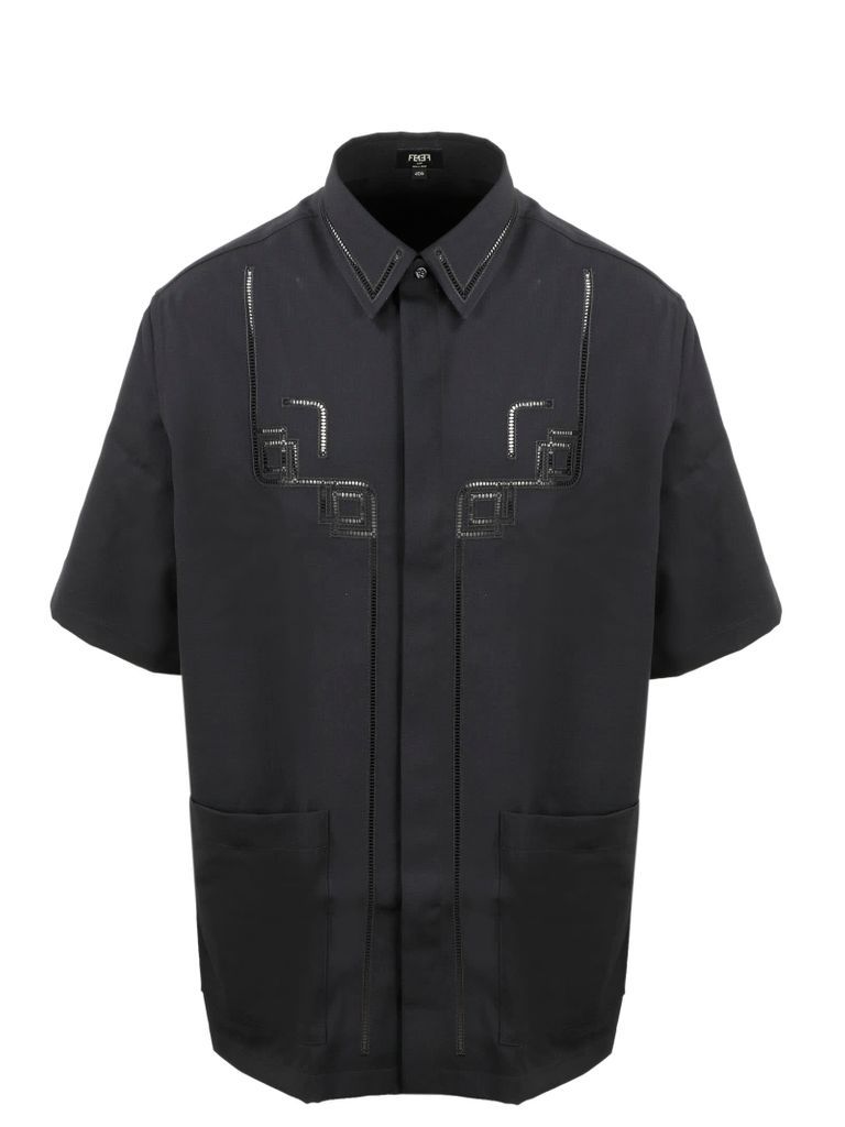 Embroidered Wool Shirt