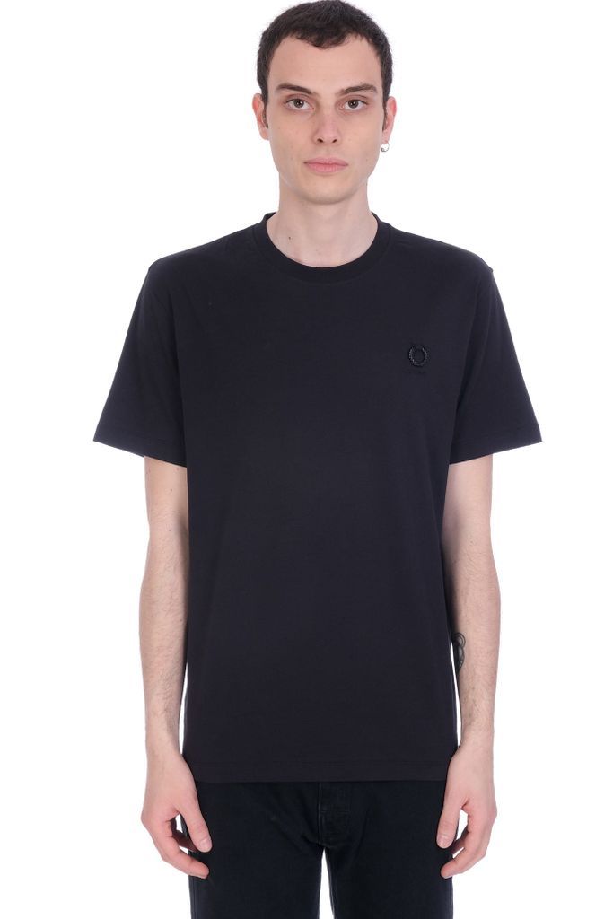 T-shirt In Black Cotton