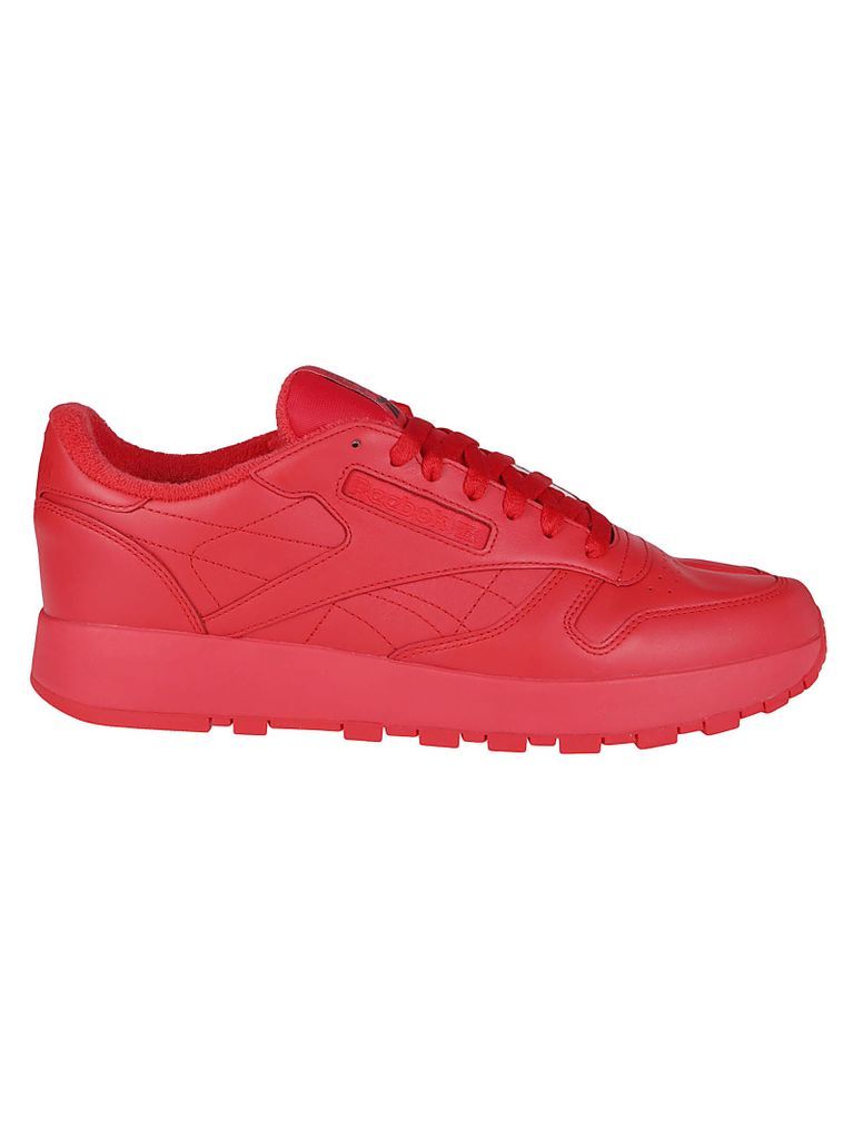 Red Leather Tabi Sneakers