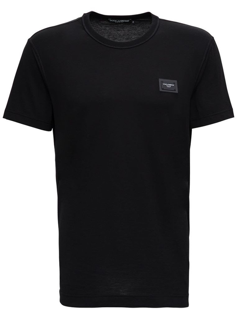 Black Cotton Shirt With Logo