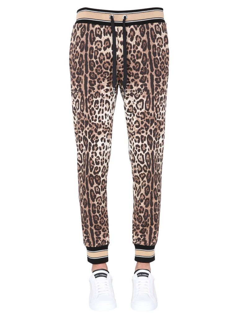 Jogging Pants With Leopard Print