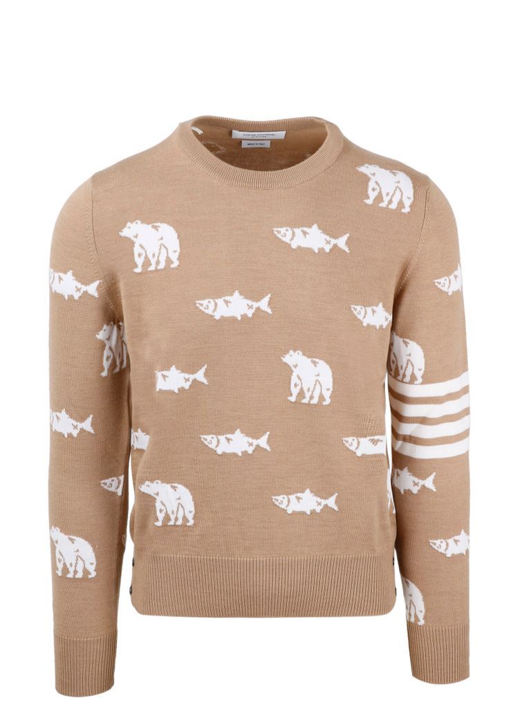 Bear And Salmon Sweater