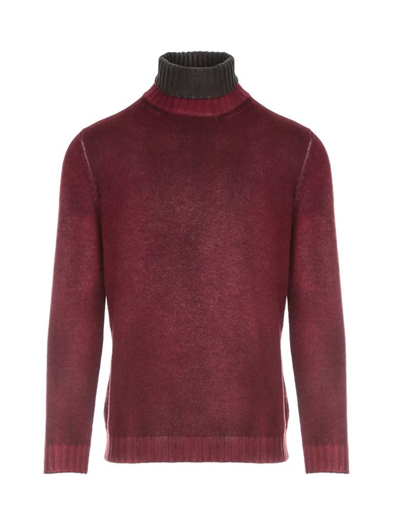 High Neck Pullover With Tonal Effect