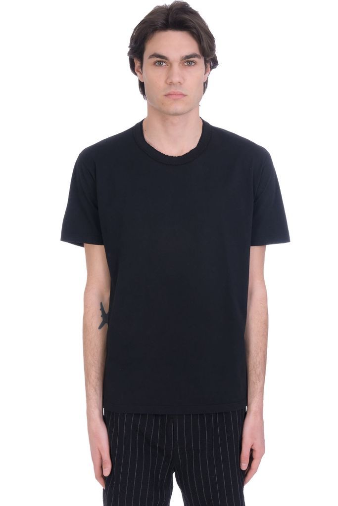 T-shirt In Black Cotton