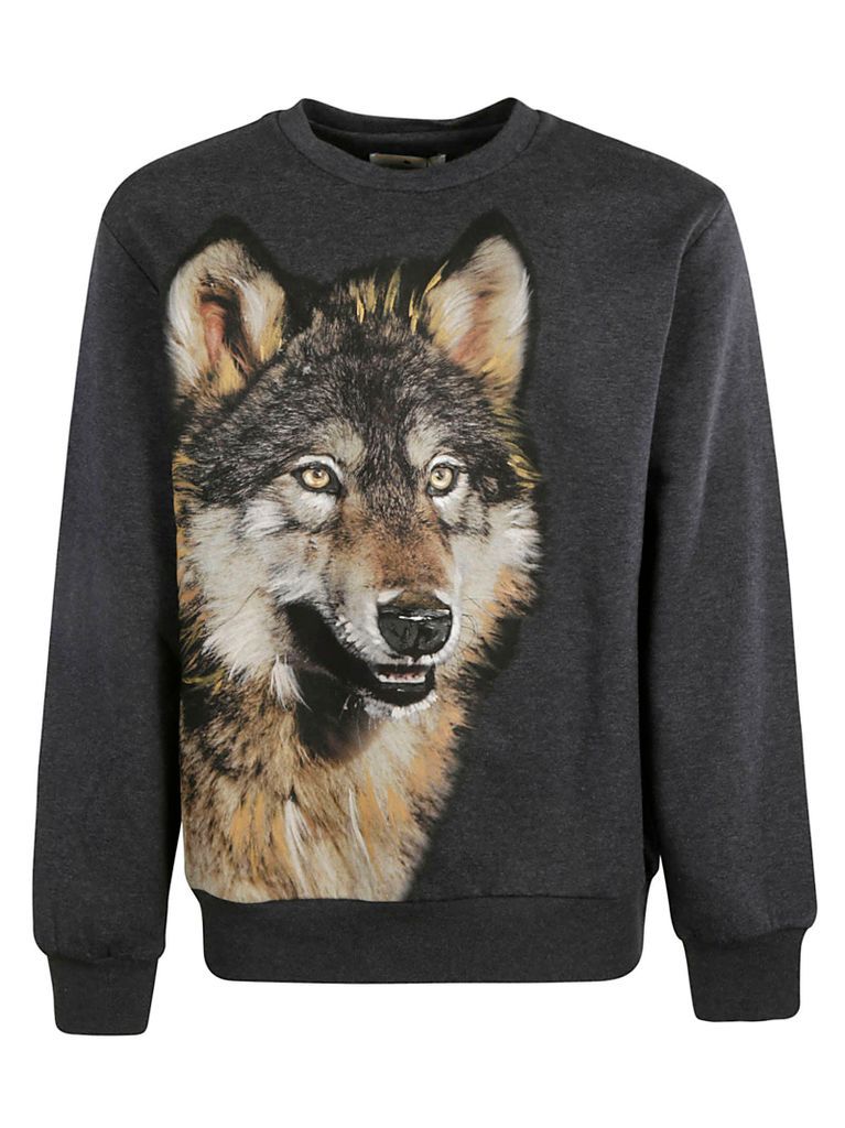 Graphic Wolf Print Sweatshirt