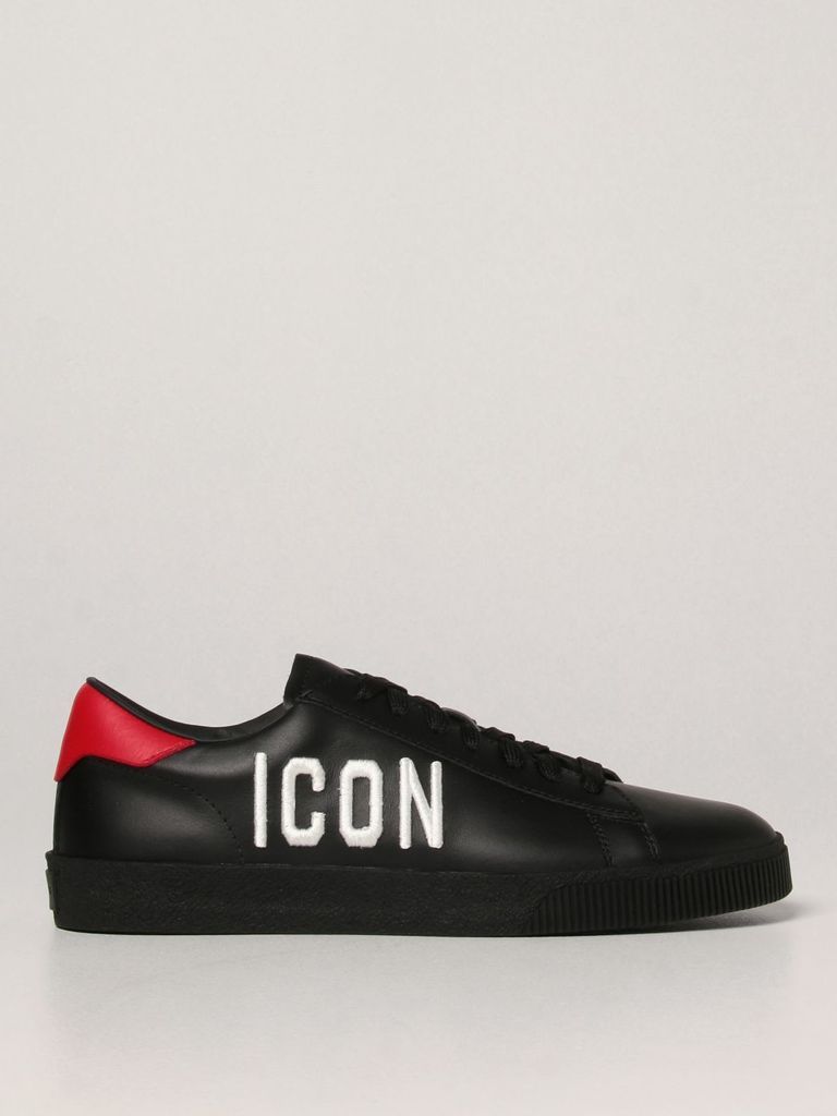 Sneakers Icon Dsquared2 Sneakers In Leather With Logo