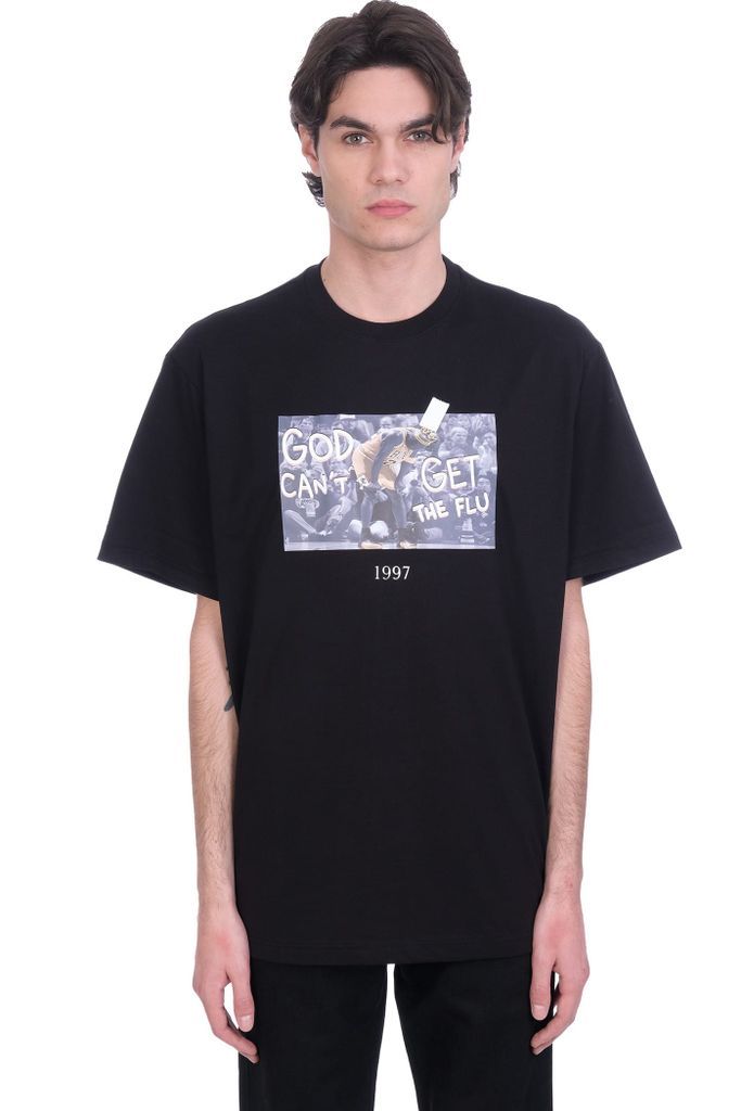 T-shirt In Black Cotton