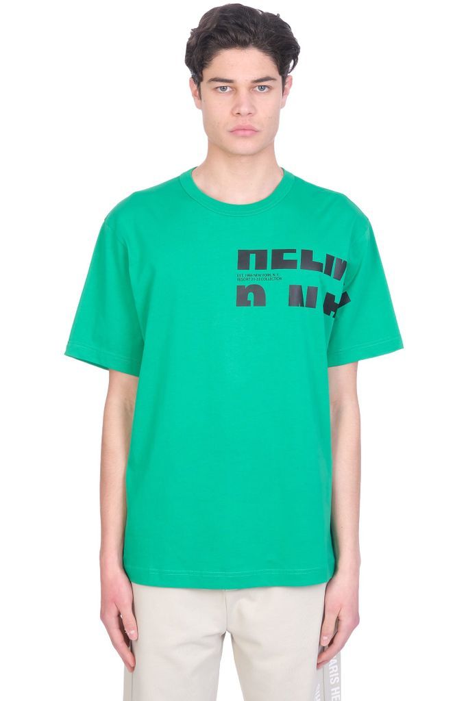 Helmut Lang T-shirt In Green Cotton