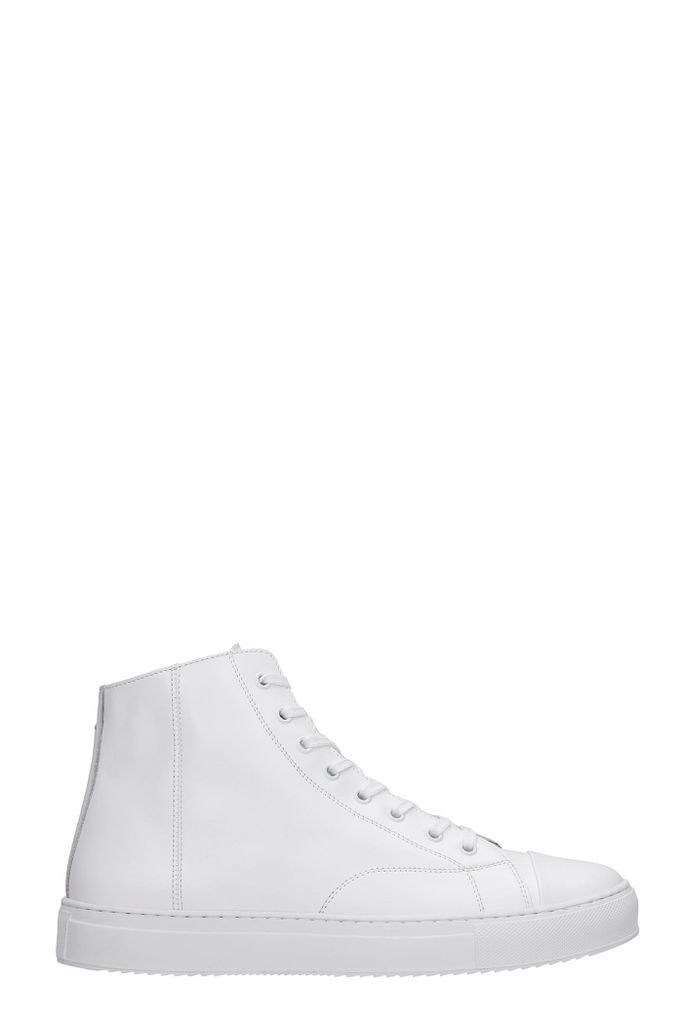 Basket Sneakers In White Leather