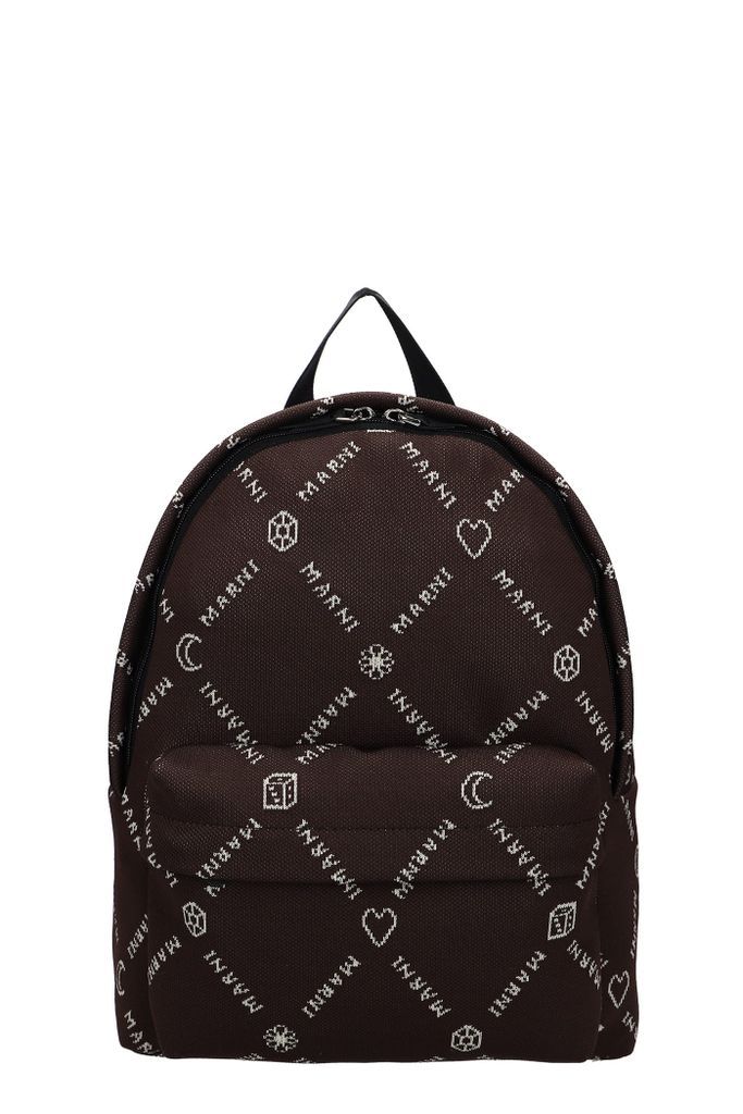 Backpack In Brown Cotton
