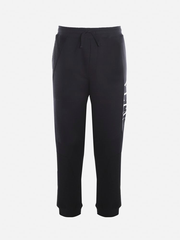 Cotton Blend Trousers With Vltn Print