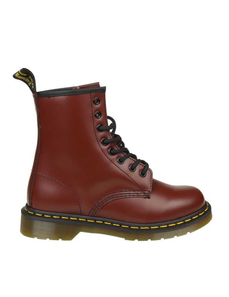 Dr. martens Smooth Boots In Cherry Color Leather