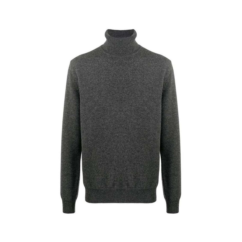 High Collar Wool Blend Sweater