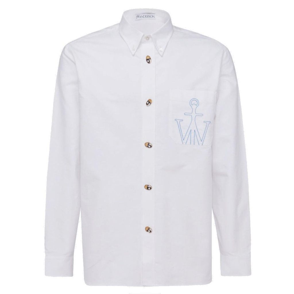 Logo Embroidered Long-sleeved Shirt