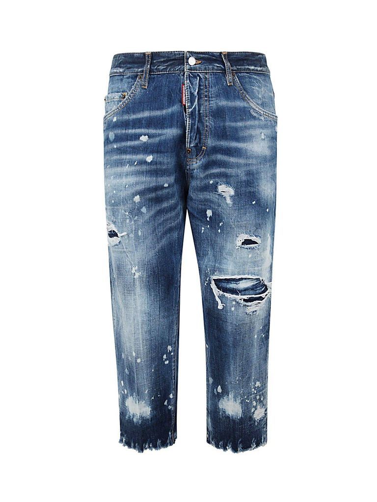 Raw Cut Distressed Jeans