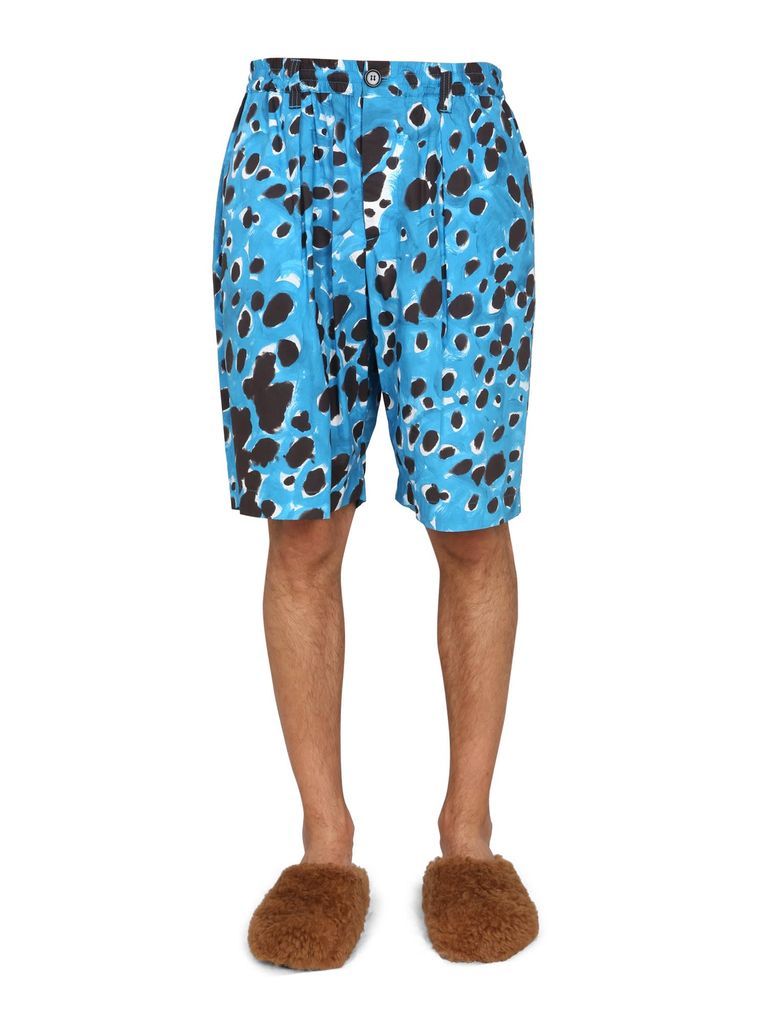 Bermuda Shorts With Pop Dots Print