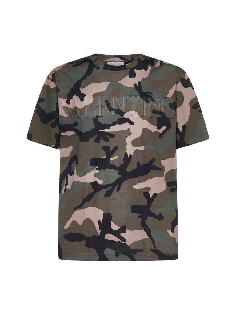 Camouflage Printed Crewneck T-shirt