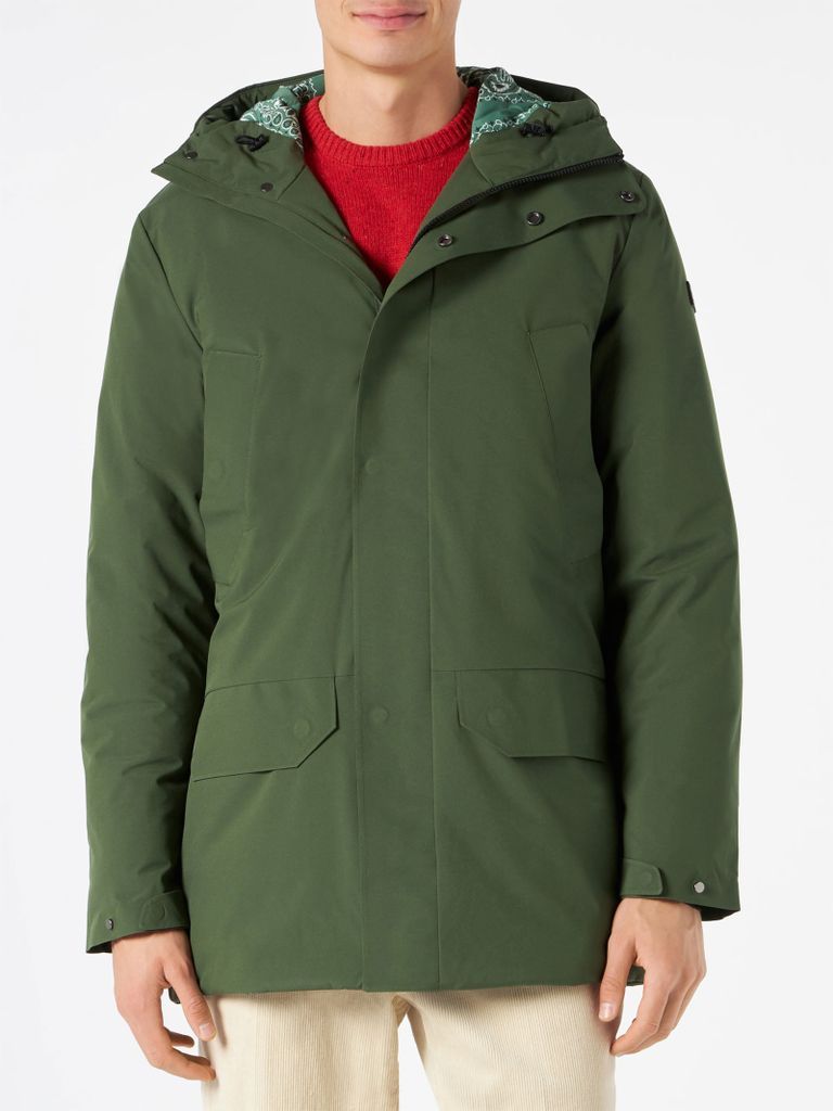 Man Long Hooded Jacket With Pocket