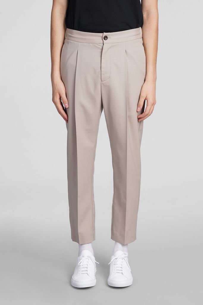 Pants In Beige Wool