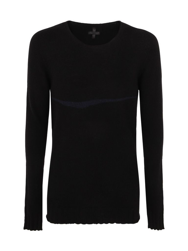 Wool Cashmere Pullover With Inlay Detail