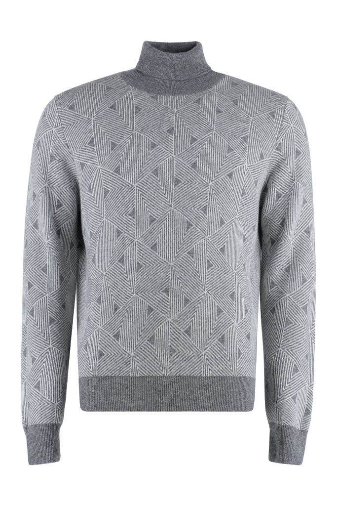 Cashmere Blend Turtleneck Sweater