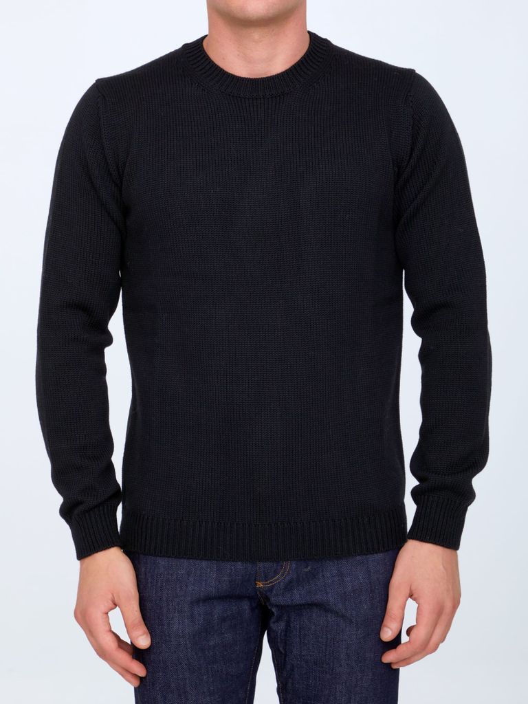Black Merino Wool Sweater
