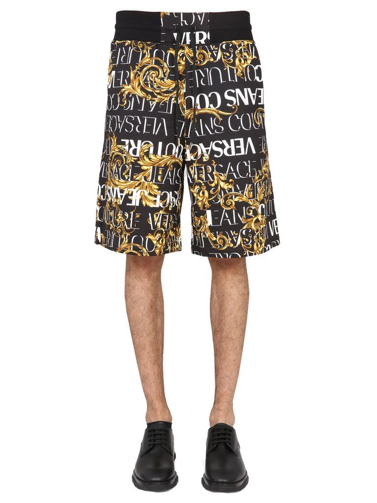 Bermuda Shorts With Garland Print
