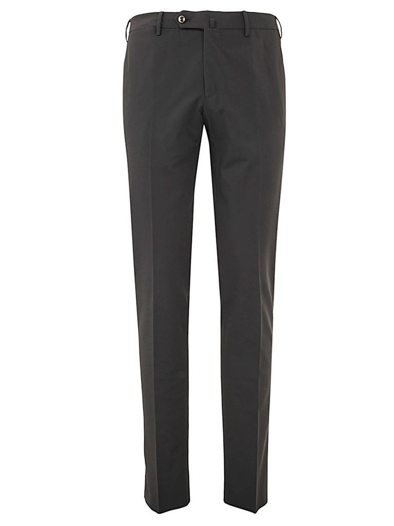 Flat Front Trousers With Diagonal Pockets