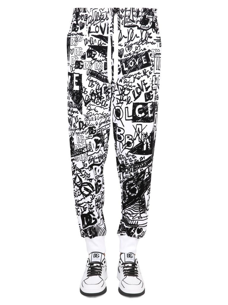Graffiti Print Jogging Pants