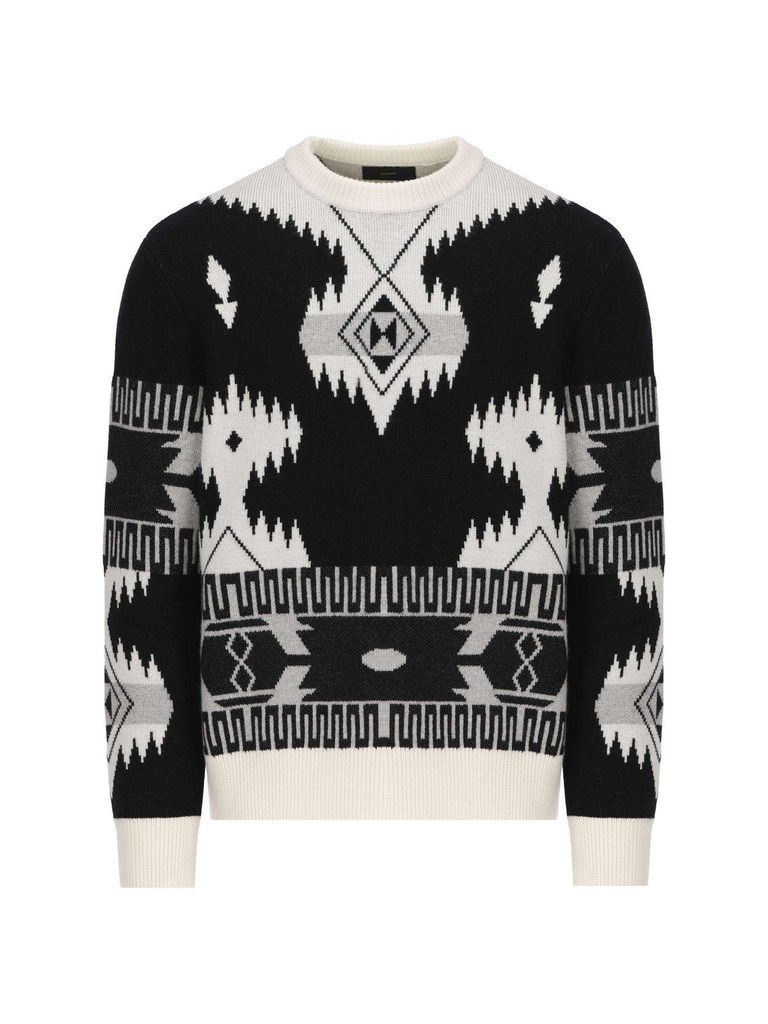 Icon Jacquard Drop Shoulder Sweater