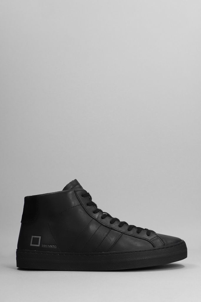 Hill High Sneakers In Black Suede And Leather