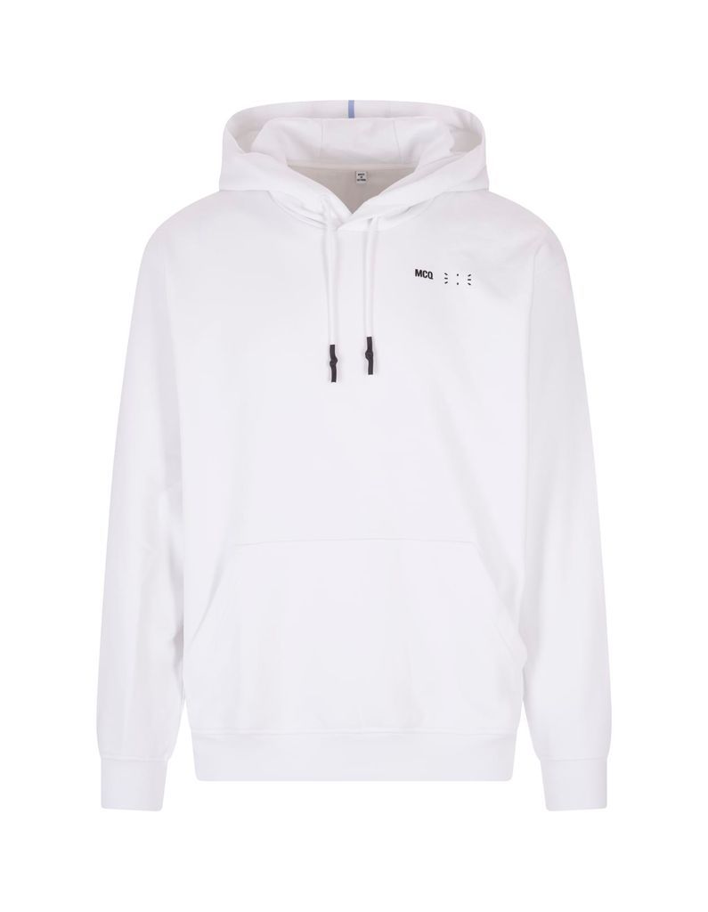 Man White Hoodie With Logo