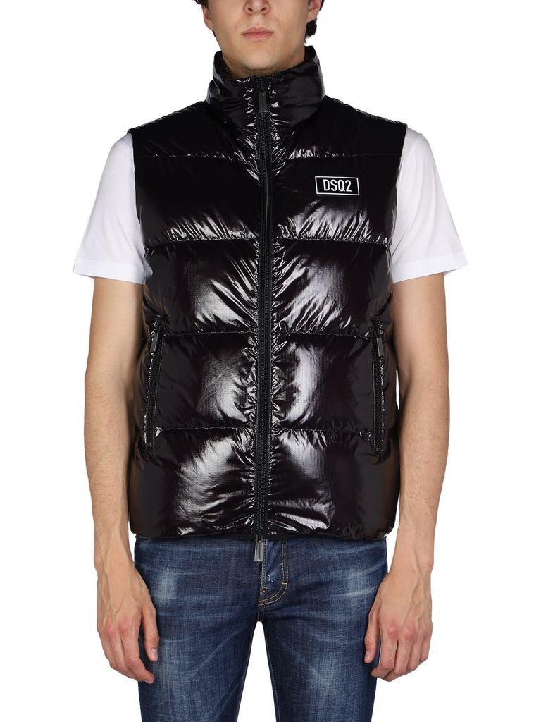Puffer Vest With Logo Patch