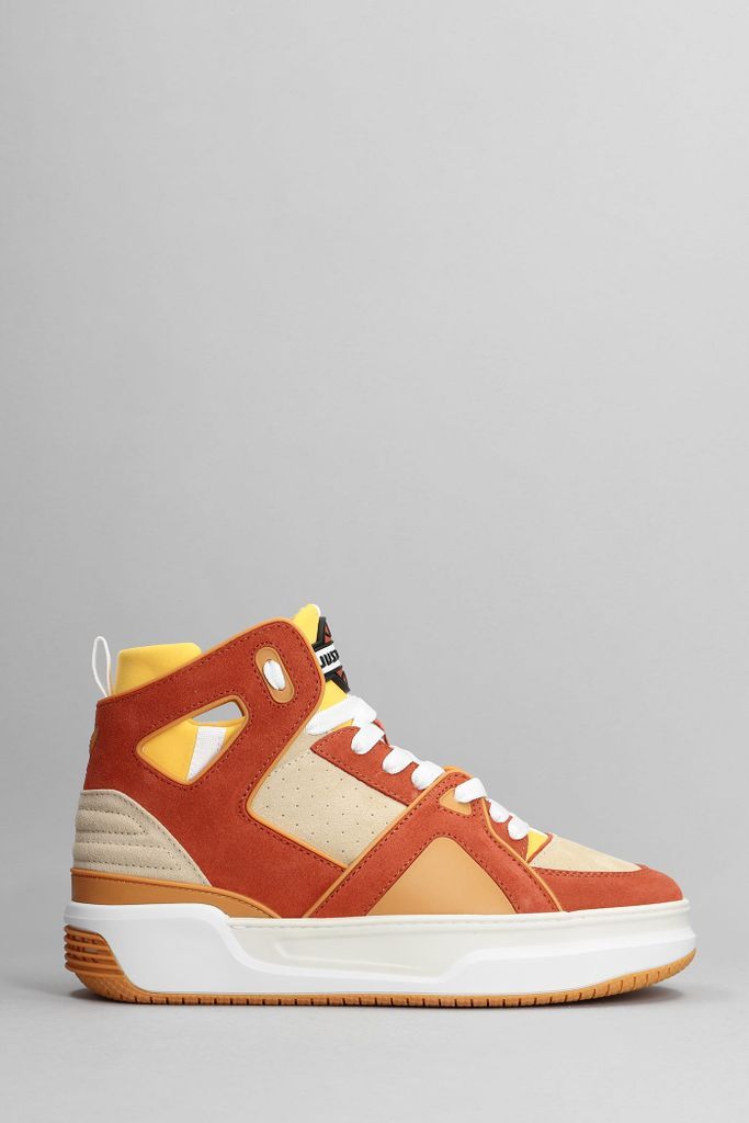 Sneakers In Orange Suede
