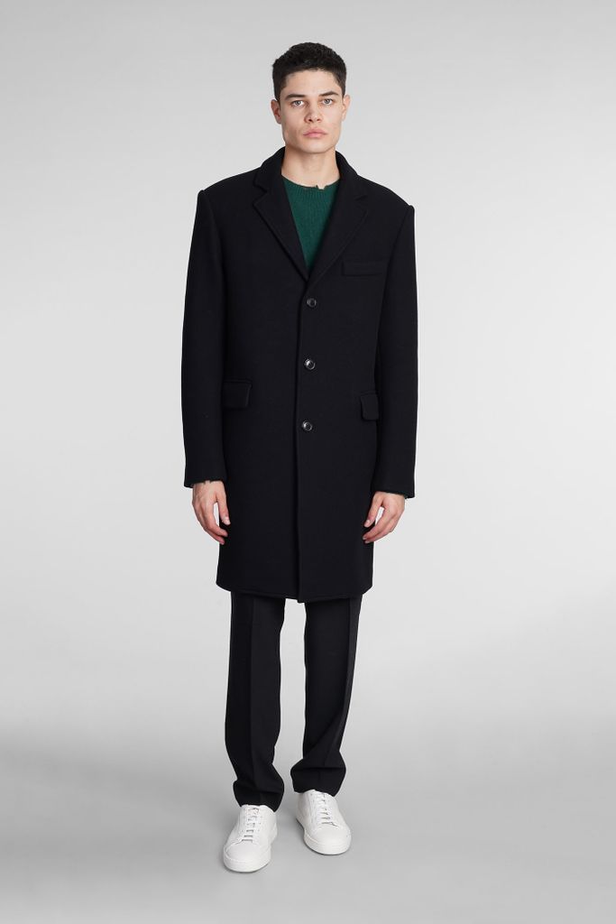 Coat In Black Wool