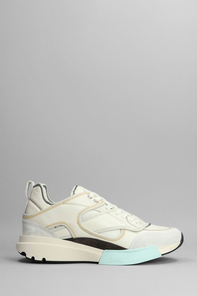 Aurora Sneakers In White Suede And Leather