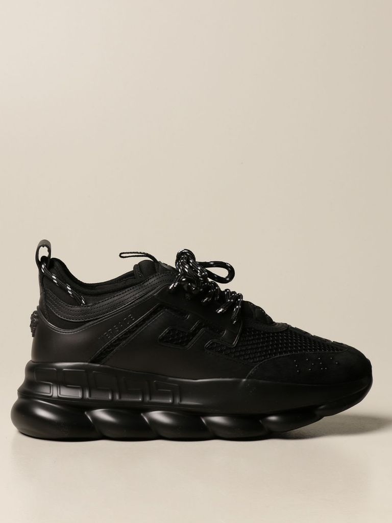 Sneakers Chain Reaction Versace Sneakers In Leather And Mesh