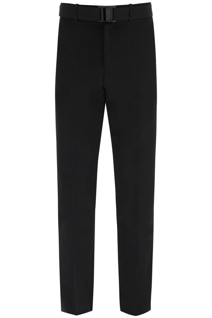Dry Wool Trousers With Matching Belt