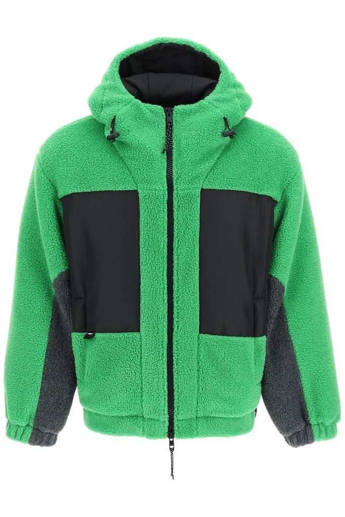 Sherpa Fleece Jacket With Nylon Inserts