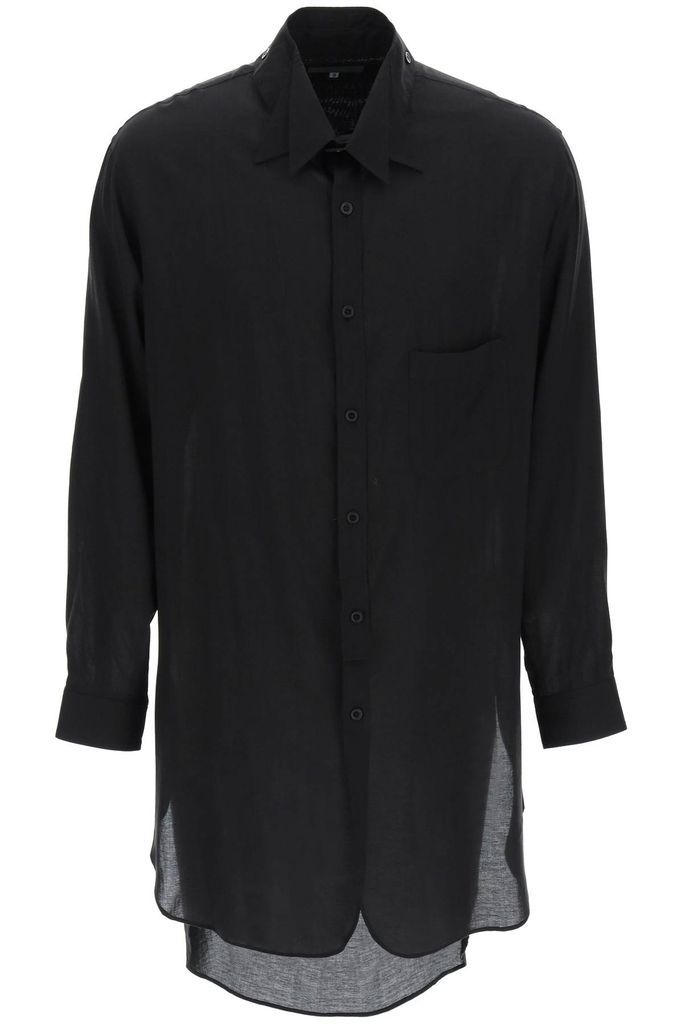 Oversized Shirt With Removable Collar