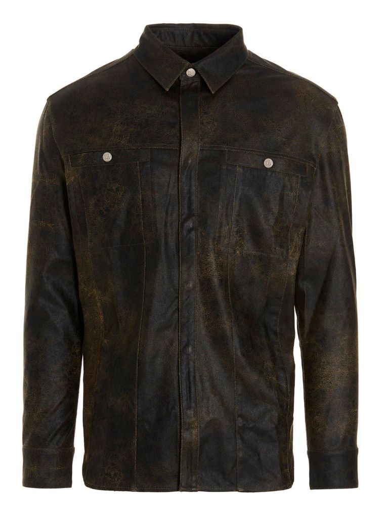 Leather Effect Fabric Shirt