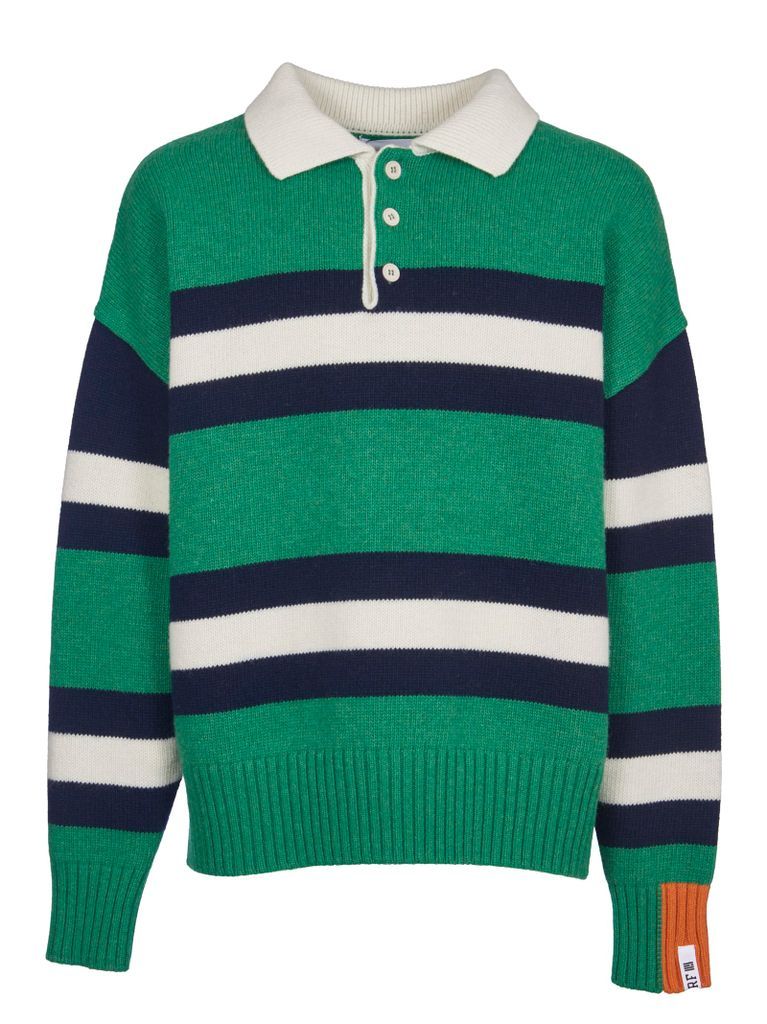 Green Polo Striped Sweater