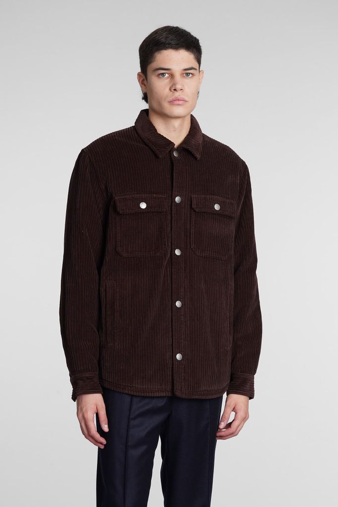Alex Casual Jacket In Brown Cotton