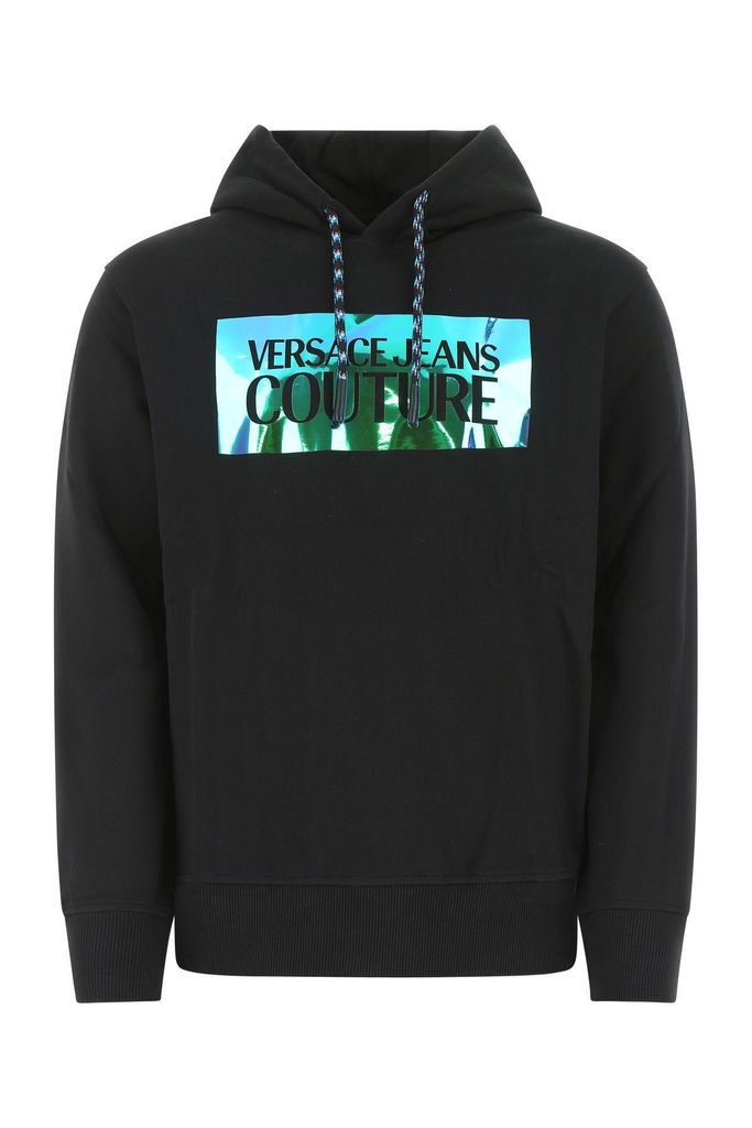 Black Cotton Sweatshirt Versace