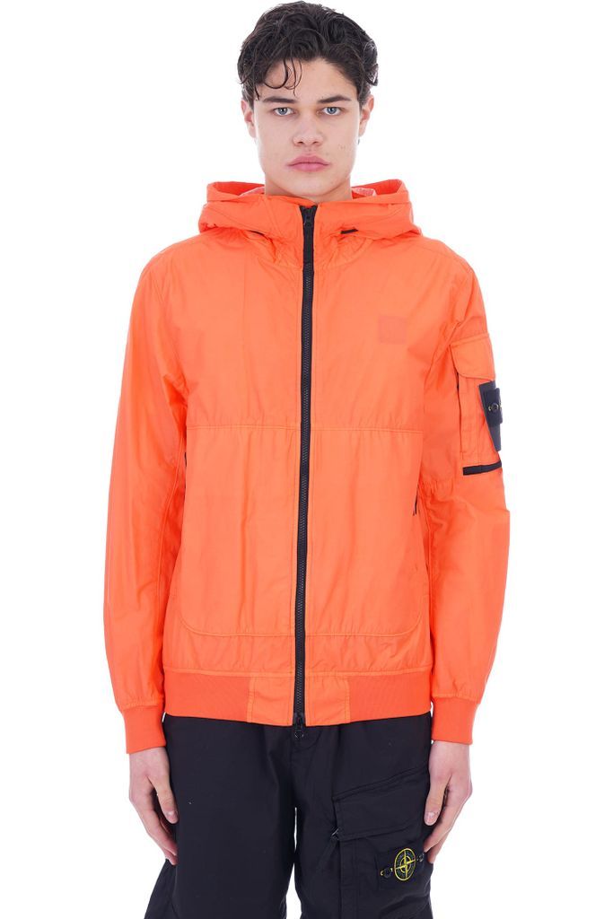 Casual Jacket In Orange Polyamide