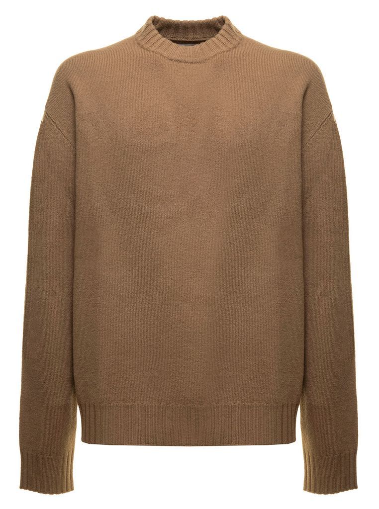 Brown Sweater Iin Fine Knit Jil Sander Man