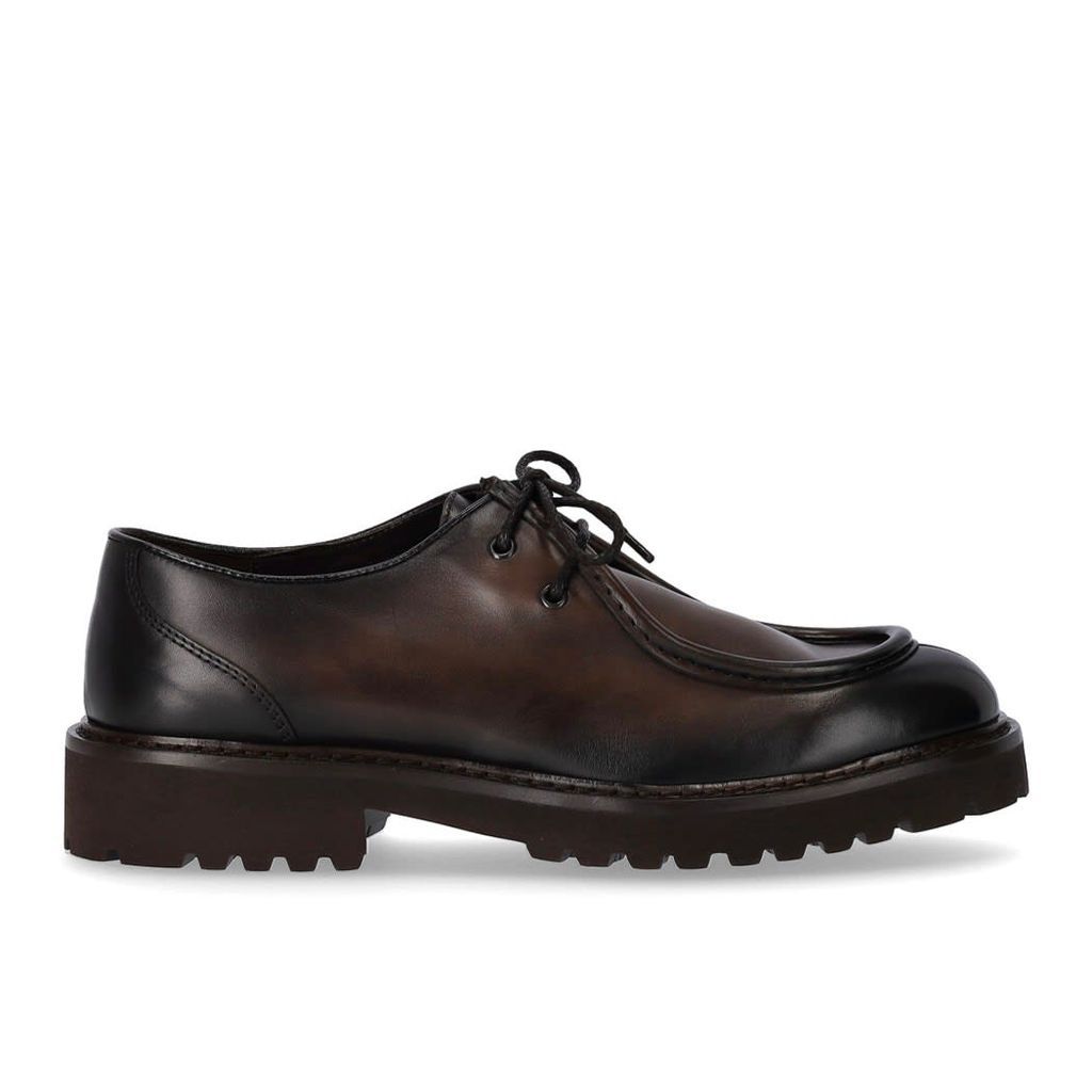 Doucals Dark Brown Derby Lace Up
