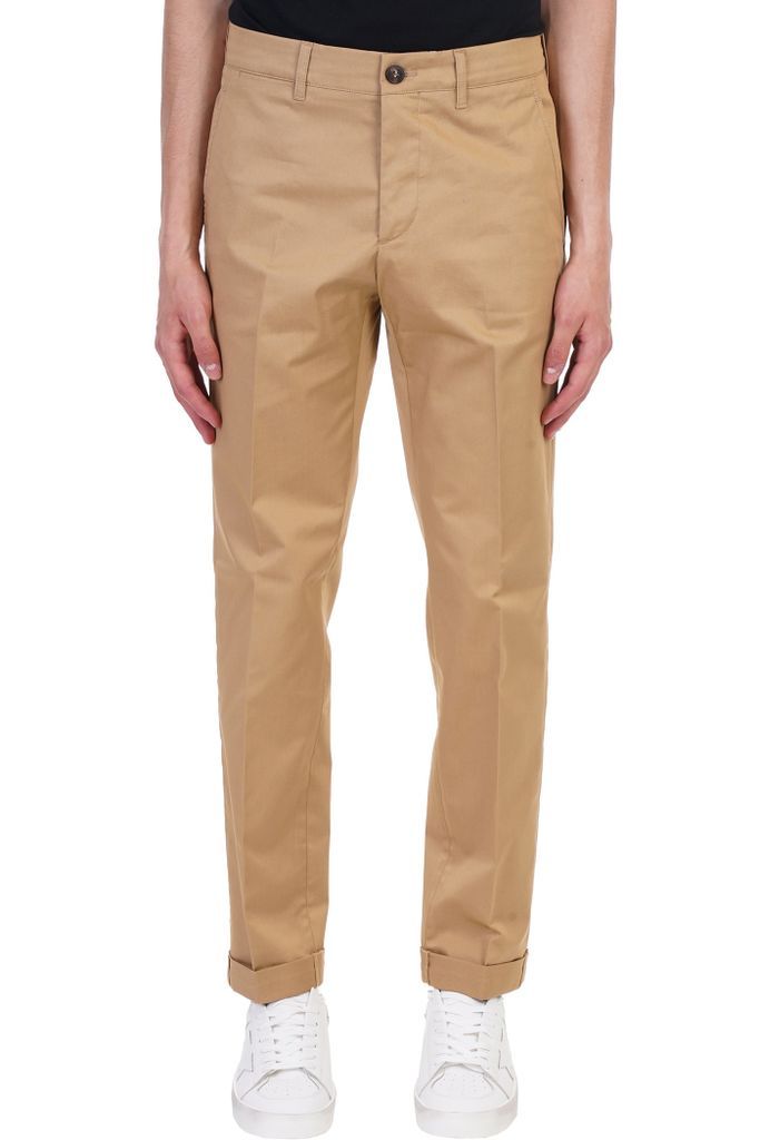 Golden M S Pants In Beige Cotton