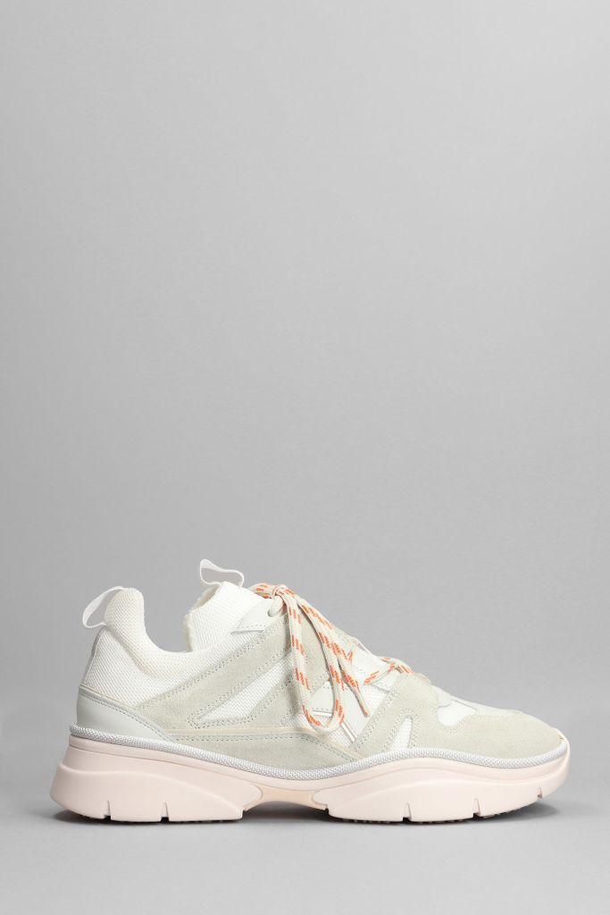 Kindsay Sneakers In White Suede And Leather