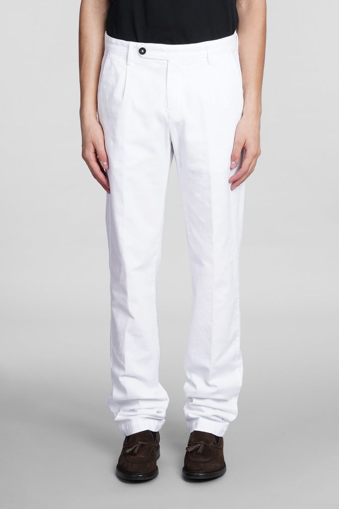 Ionio 2 Pants In White Cotton